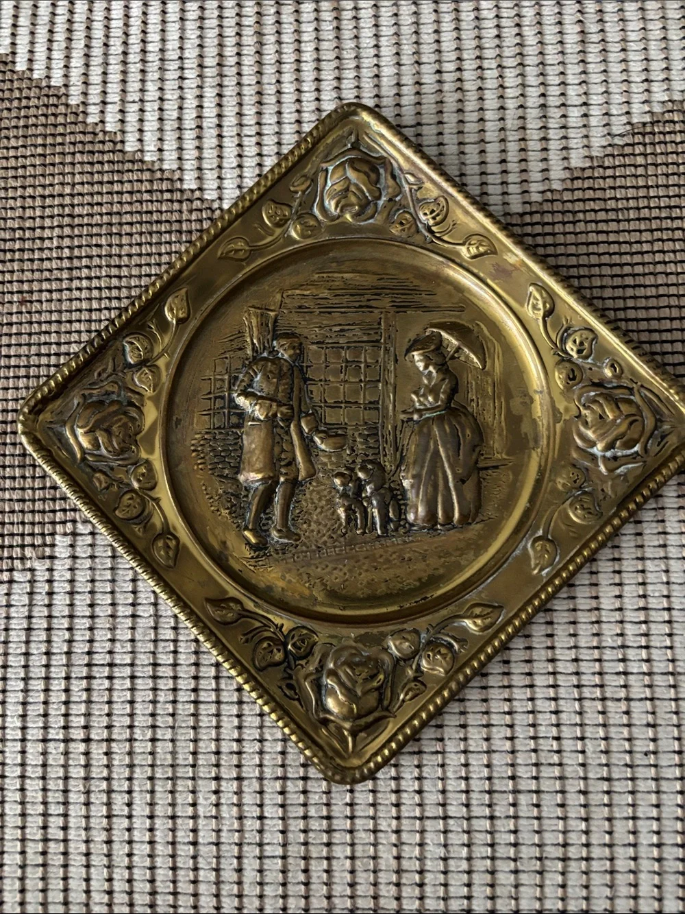 Vintage Decorative Brass Wall Plaque